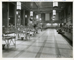 Image of an empty bank lobby.