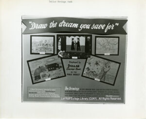 Image of several children's drawings, with the text "Draw the dream you save for"